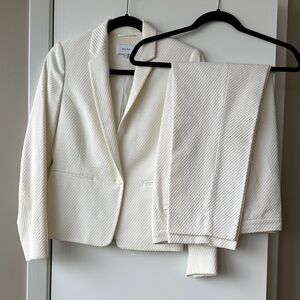 Reiss Textured Cream Suit Set